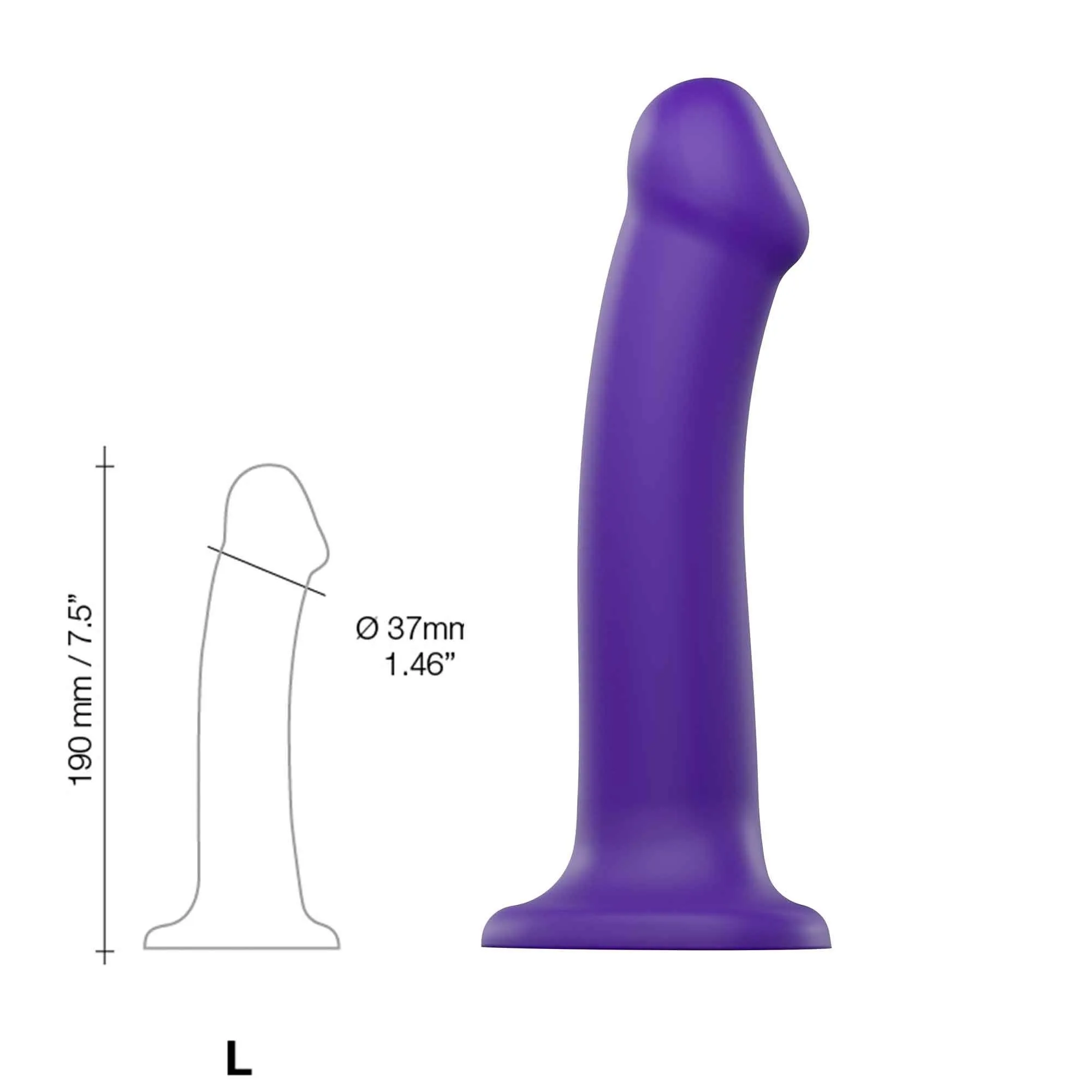 Strap-on-me Strap-on Dildo - Violet - Taille L 5 Strap-on-me Strap-on Dildo - Violet - Taille L – Image 3