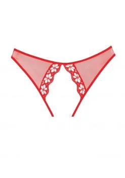 Culotte Ouverte Mirabelle - Rouge -Lingerie boutique 76362scr 9e0f0a2f3ec478f