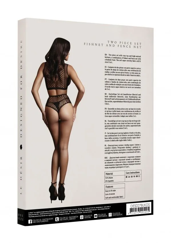 Le Désir Ensemble Avec Culotte Haute Et Brassière En Résille - Alice 3 Le Désir Ensemble Avec Culotte Haute Et Brassière En Résille - Alice