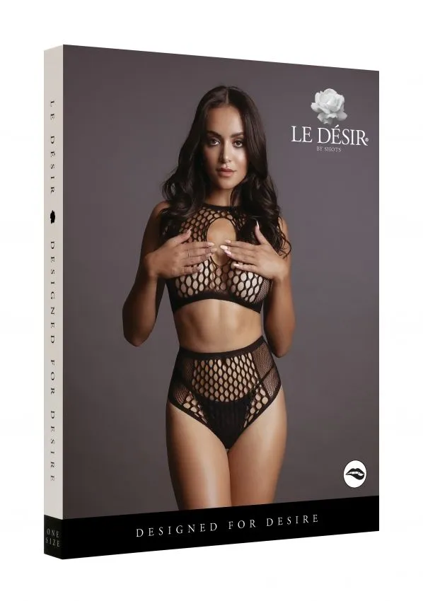 Le Désir Ensemble Avec Culotte Haute Et Brassière En Résille - Alice 4 Le Désir Ensemble Avec Culotte Haute Et Brassière En Résille - Alice – Image 2