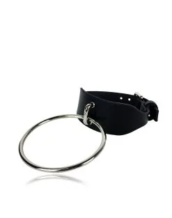 E.L.F. Zhou London Collier En Cuir Circuit Choker - Noir Et Argent