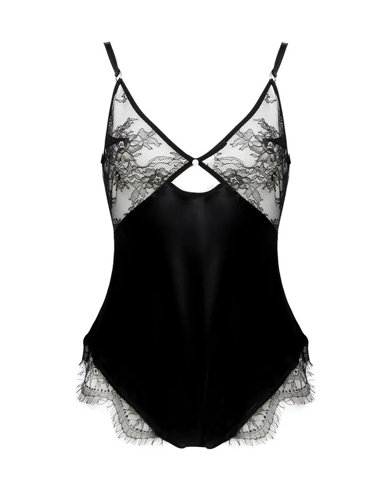 E.L.F. Zhou London Combinaison En Soie Et Dentelle - Aster Diamond Teddy 7 E.L.F. Zhou London Combinaison En Soie Et Dentelle - Aster Diamond Teddy – Image 5