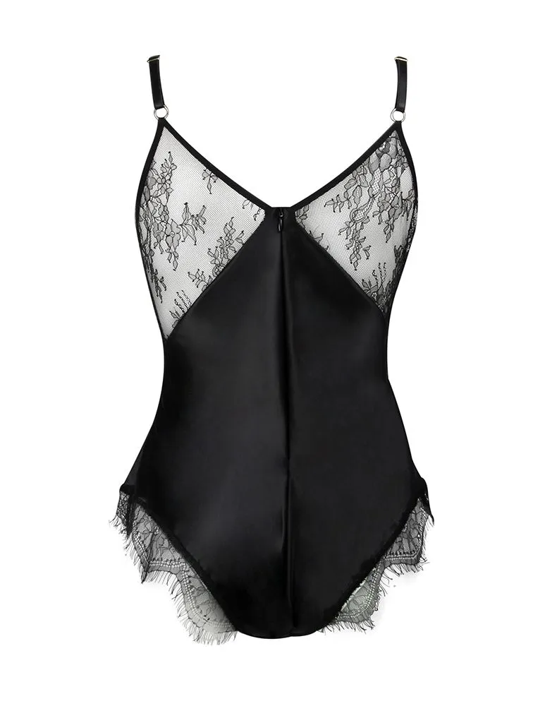 E.L.F. Zhou London Combinaison En Soie Et Dentelle - Aster Diamond Teddy 6 E.L.F. Zhou London Combinaison En Soie Et Dentelle - Aster Diamond Teddy – Image 4