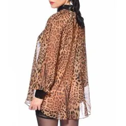 Patrice Catanzaro Blouse En Résille Et Vinyle - Léopard 9 Patrice Catanzaro Blouse En Résille Et Vinyle - Léopard -Lingerie boutique blouse l opard emilia catanzaro 3