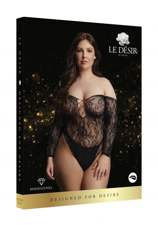 Le Désir Body Ouvert En Dentelle Avec Strass - Wonder Queen Size 5 Le Désir Body Ouvert En Dentelle Avec Strass - Wonder Queen Size – Image 3