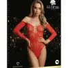 Le Désir Body Ouvert En Dentelle Avec Strass - Wonder Rouge -Lingerie boutique body dentelle strass wonder rouge 1