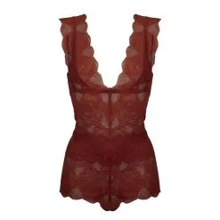 Paloma Casile Body En Dentelle Italienne - June Terracotta -Lingerie boutique body june terracota 4