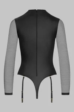 Maison Close Body Manches Longues - Chambre Noire Or 10 Maison Close Body Manches Longues - Chambre Noire Or -Lingerie boutique body manches longues chambre noire or 5 1
