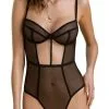 Body Armaturé En Résille Transparente - Varella -Lingerie boutique body resille armature ajoure varella 1