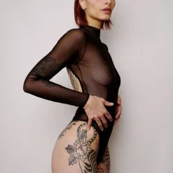 Dollhouse Body Manches Longues En Résille Dos Ouvert 9 Dollhouse Body Manches Longues En Résille Dos Ouvert -Lingerie boutique body resille maches dos nu 4