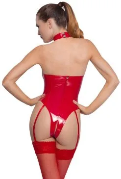 Body Seins Nus En Vinyle Rouge -Lingerie boutique body seins nus vinyle rouge 3