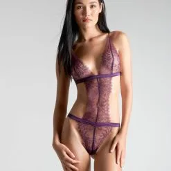 Maison Close Body String - Villa Satine - Violet -Lingerie boutique body string villa satine violet 6