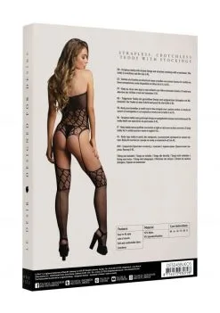 Le Désir Bodystocking Bustier Avec Motifs Graphiques - Stephanie 8 Le Désir Bodystocking Bustier Avec Motifs Graphiques - Stephanie -Lingerie boutique bodystocking sans bretelles graphique 3