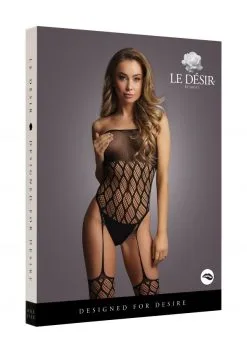 Le Désir Bodystocking Bustier Avec Motifs Graphiques - Stephanie 9 Le Désir Bodystocking Bustier Avec Motifs Graphiques - Stephanie -Lingerie boutique bodystocking sans bretelles graphique 4