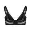 Noir Handmade Brassière En Wetlook Avec Bande élastique Rayée -Lingerie boutique brassiere wetlook bandes elastiques 5