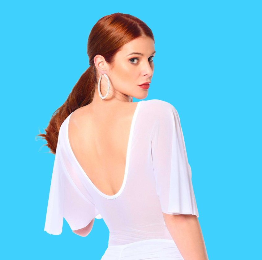 Patrice Catanzaro Top En Résille Blanche - Aloha 4 Patrice Catanzaro Top En Résille Blanche - Aloha – Image 2