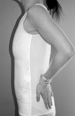 Binder Poitrine Long - Blanc 24 Binder Poitrine Long - Blanc -Lingerie boutique chestbinderlongblancprofil