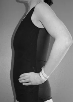 Binder Poitrine Long - Noir -Lingerie boutique chestbinderlongnoirprofil 4