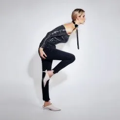 E.L.F. Zhou London Collier Fouet En Cuir Choker Tassel Omega -Lingerie boutique choker bdsm fouet omega plaqu or