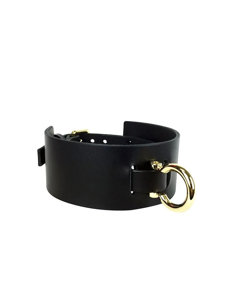 E.L.F. Zhou London Choker Omega En Cuir - Noir Et Or 4 E.L.F. Zhou London Choker Omega En Cuir - Noir Et Or – Image 2
