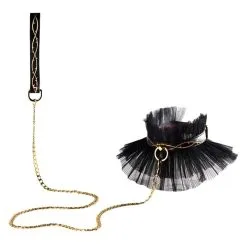 Choker Avec Laisse Leather Thorn - Zalo & Upko -Lingerie boutique choker laisse zalo upko 1