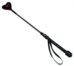 Cravache En Simili Cuir Avec Embout Coeur