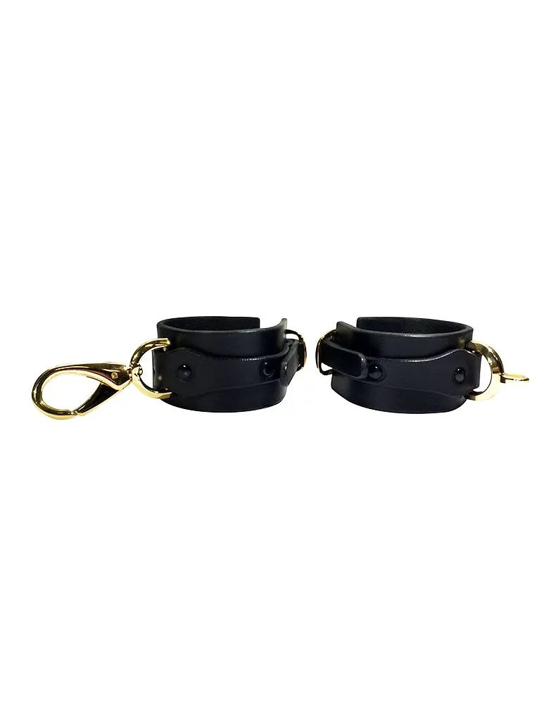 Menottes En Cuir Noir - Bridge Cuff Set 3 Menottes En Cuir Noir - Bridge Cuff Set