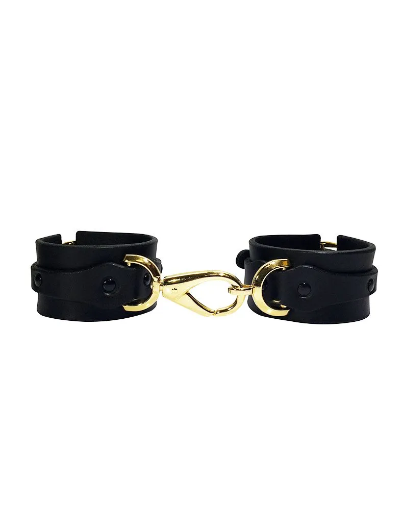 Menottes En Cuir Noir - Bridge Cuff Set 6 Menottes En Cuir Noir - Bridge Cuff Set – Image 4