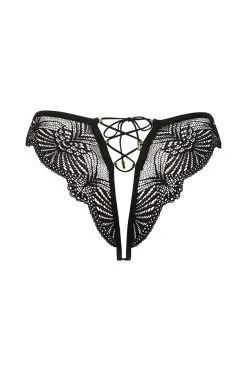 Atelier Amour Culotte Ouverte En Dentelle Avec Laçage - Enlace Moi