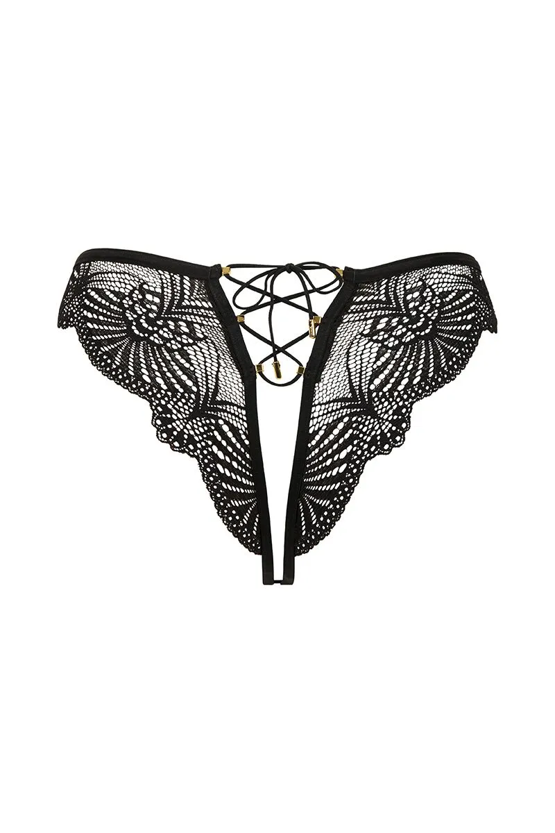 Atelier Amour Culotte Ouverte En Dentelle Avec Laçage - Enlace Moi 3 Atelier Amour Culotte Ouverte En Dentelle Avec Laçage - Enlace Moi