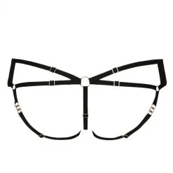 Impudique Culotte Fesses Nues En Tulle Brodé - Nina -Lingerie boutique culotte ouverte nina 2