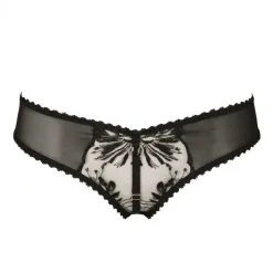 Impudique Culotte Fesses Nues En Tulle Brodé - Nina -Lingerie boutique culotte ouverte nina 3