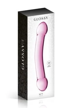 Lingerie boutique -Lingerie boutique dildo verre glossy 7 rose 1