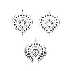 Bijoux Indiscrets Bijoux De Seins Et Pubis Flamboyant - Noir & Argent -Lingerie boutique flamboyant noir argent 2