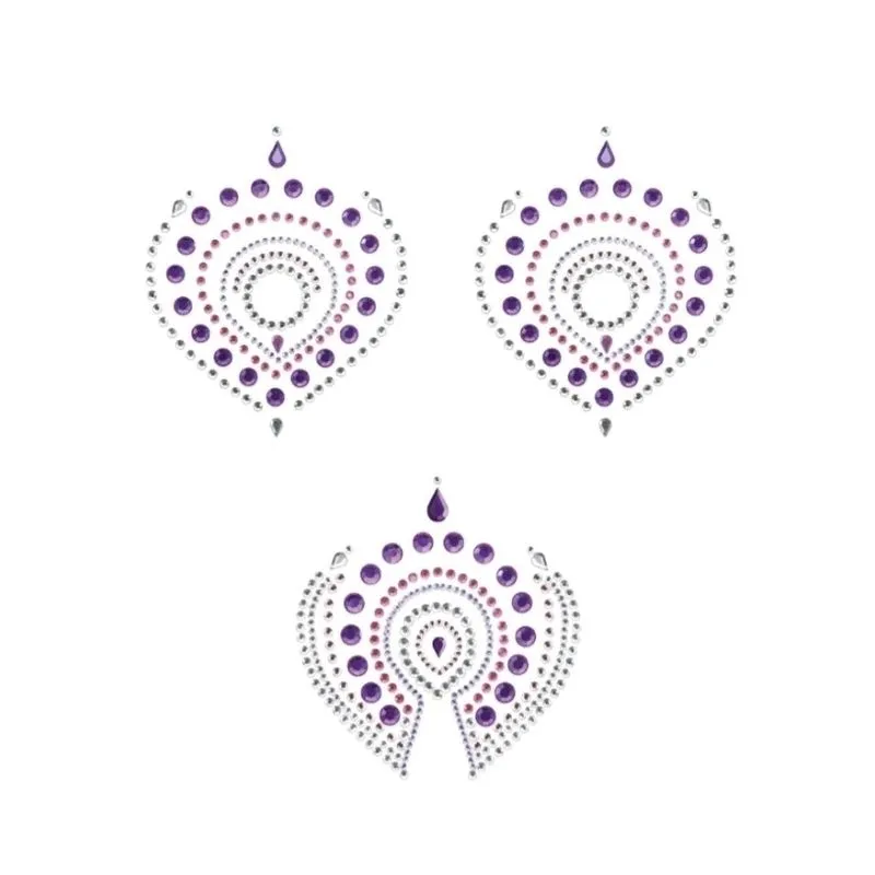 Bijoux Indiscrets Bijoux De Seins Et Pubis Flamboyant - Violet & Rose 4 Bijoux Indiscrets Bijoux De Seins Et Pubis Flamboyant - Violet & Rose – Image 2