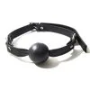 Dollhouse Gag-ball En Cuir Souple Et Latex 2 Dollhouse Gag-ball En Cuir Souple Et Latex -Lingerie boutique gag ball bdsm cuir souple boule latex noir