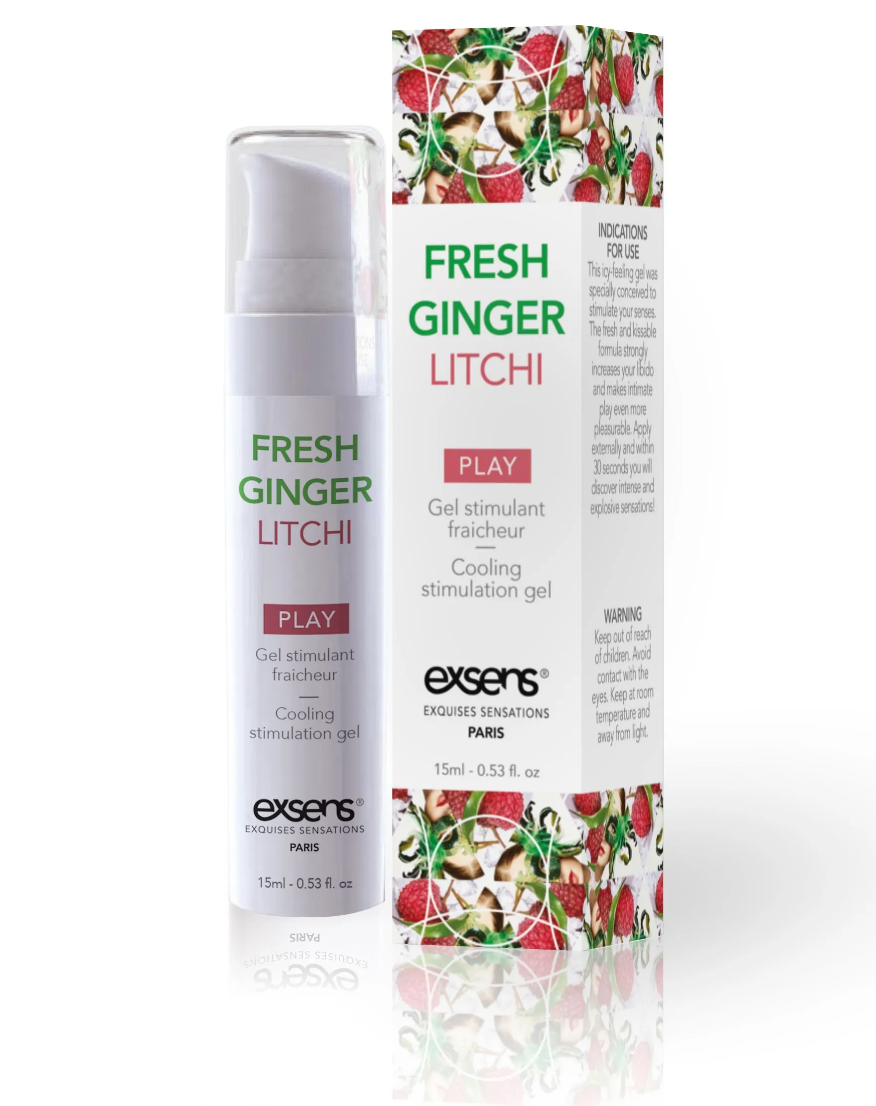 Exsens Gel Excitant Effet Froid Et Comestible - Gingembre Litchi 3 Exsens Gel Excitant Effet Froid Et Comestible - Gingembre Litchi