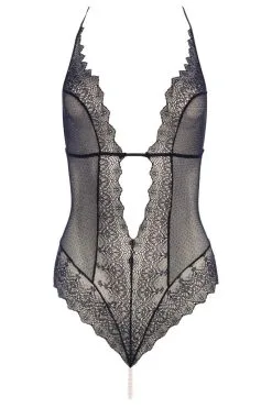 Bracli Body à Perles - Geneva -Lingerie boutique geneva body black front5452