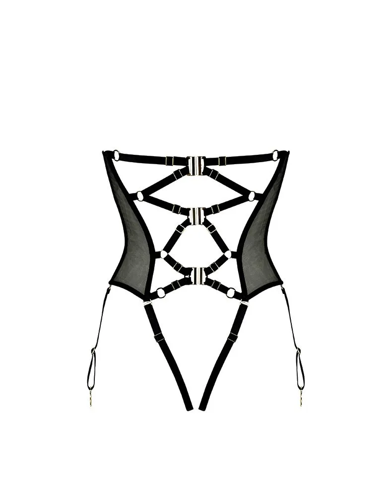 E.L.F. Zhou London Guêpière En Dentelle, Tulle Et Soie - Météorite 8 E.L.F. Zhou London Guêpière En Dentelle, Tulle Et Soie - Météorite – Image 6