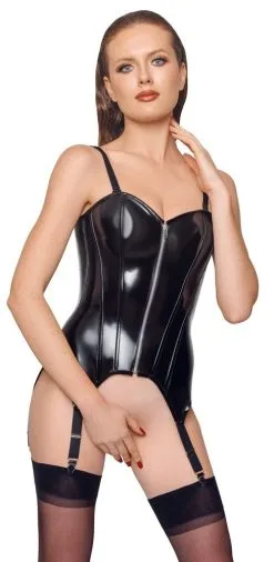 Guêpière En Vinyle Noir 11 Guêpière En Vinyle Noir -Lingerie boutique guepiere vinyle 1