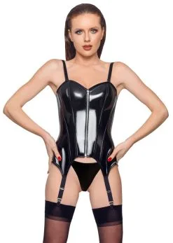 Guêpière En Vinyle Noir 13 Guêpière En Vinyle Noir -Lingerie boutique guepiere vinyle 3