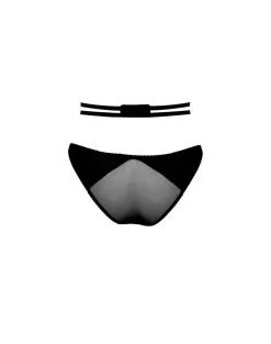 E.L.F. Zhou London Culotte En Soie Avec Porte-jarretelles Amovibles - Dahlia -Lingerie boutique harness brief 3