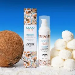 Exsens Huile De Massage Chauffante Et Comestible - Noix De Coco -Lingerie boutique huile chauffante coconut 1