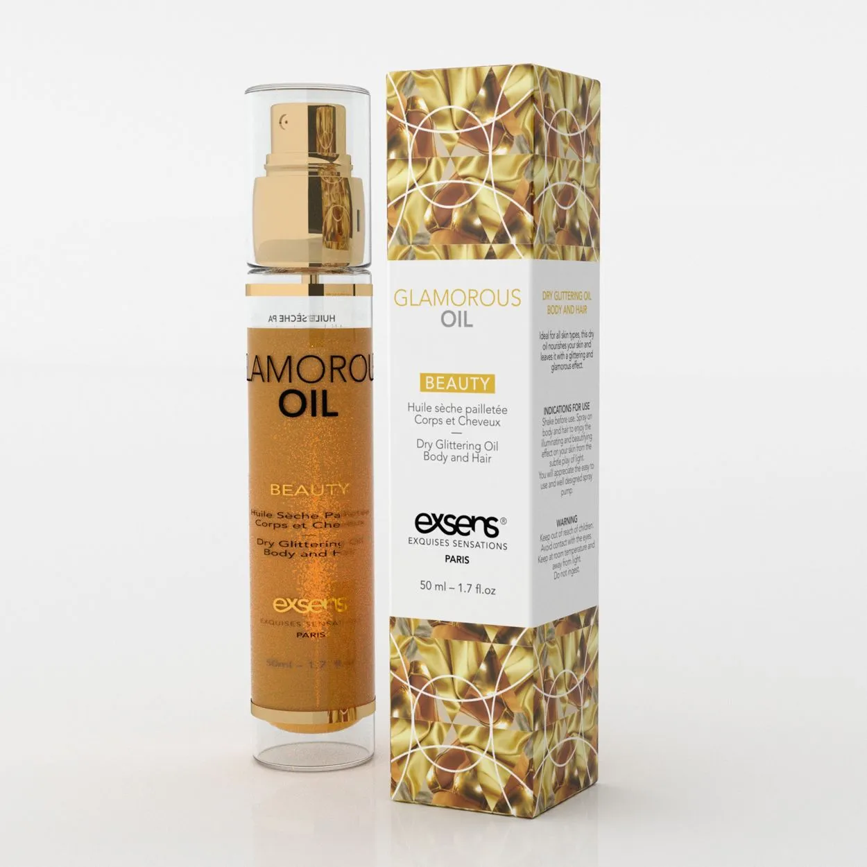 Exsens Huile Sèche Pailletée Pour Le Corps Et Les Cheveux 3 Exsens Huile Sèche Pailletée Pour Le Corps Et Les Cheveux