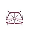 E.L.F. Zhou London Jupe Harnais En Lanières Et Attaches Or - Strap Skirt Bordeaux -Lingerie boutique jupe harnais lani res bordeaux 1