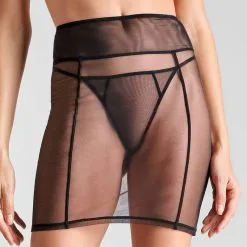 Maison Close Jupe Porte-jarretelles - L'Amoureuse - Dahlia Noir -Lingerie boutique jupe pj l amoureuse dahlia noir 4