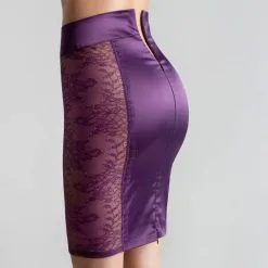 Maison Close Jupe Crayon - Villa Satine - Violet -Lingerie boutique jupe villa satine violette 4