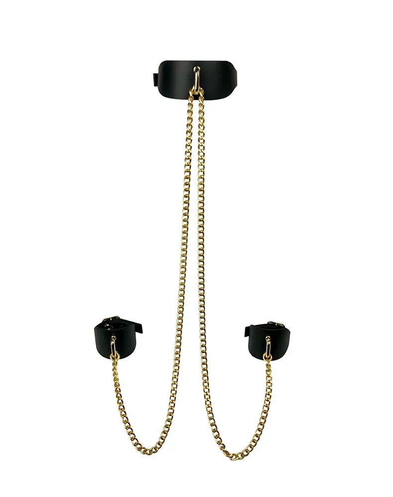 Choker Et Menottes En Laisse En Cuir 5 Choker Et Menottes En Laisse En Cuir – Image 3