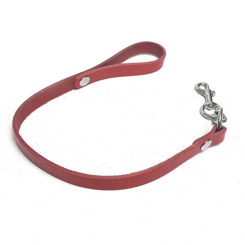 The Sinners Laisse Courte En Cuir épais - Rouge 3 The Sinners Laisse Courte En Cuir épais - Rouge