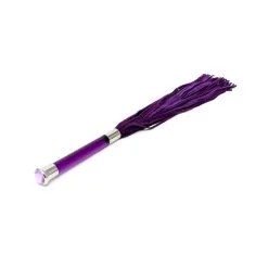 Martinet En Daim Manche En Verre - Violet -Lingerie boutique martinet daim violet manche verre cristal 2